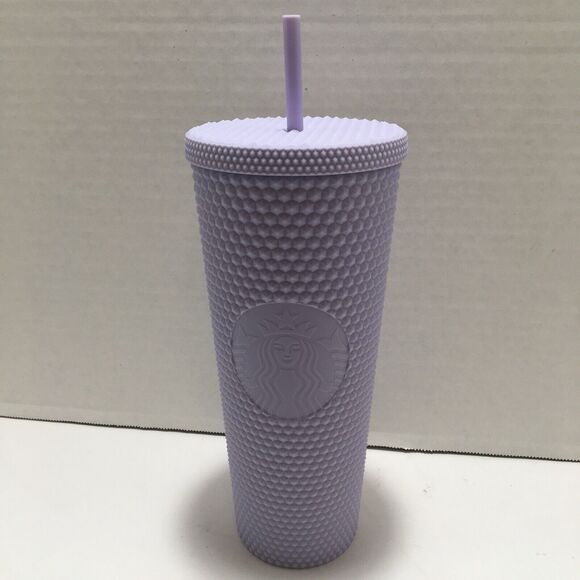 Starbucks Lavender Lilac Purple Matte Studded 2021 24oz Tumbler Venti Cup New